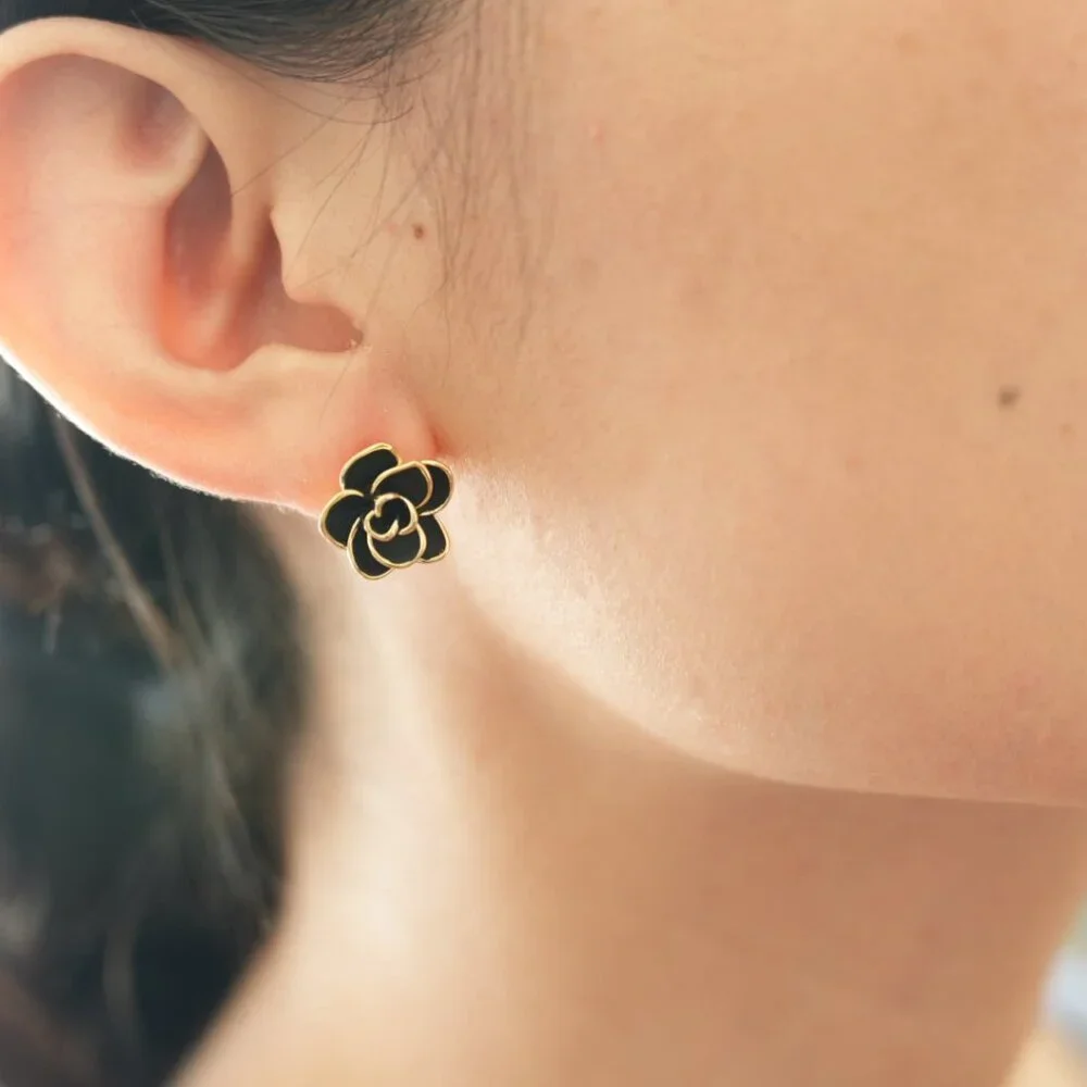 New Camellia Studs - Picture 2 of 2